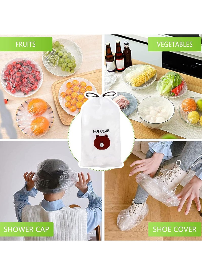 Fresh Keeping Bags 400 Pcs Elastic Plastic Food Storage Covers