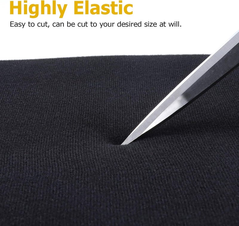 usauto 85" x 60" Automotive Roof Upholstery Headliner Fabric Craft Foam Backing Replacment Car Marine Interiors Black - Image 4