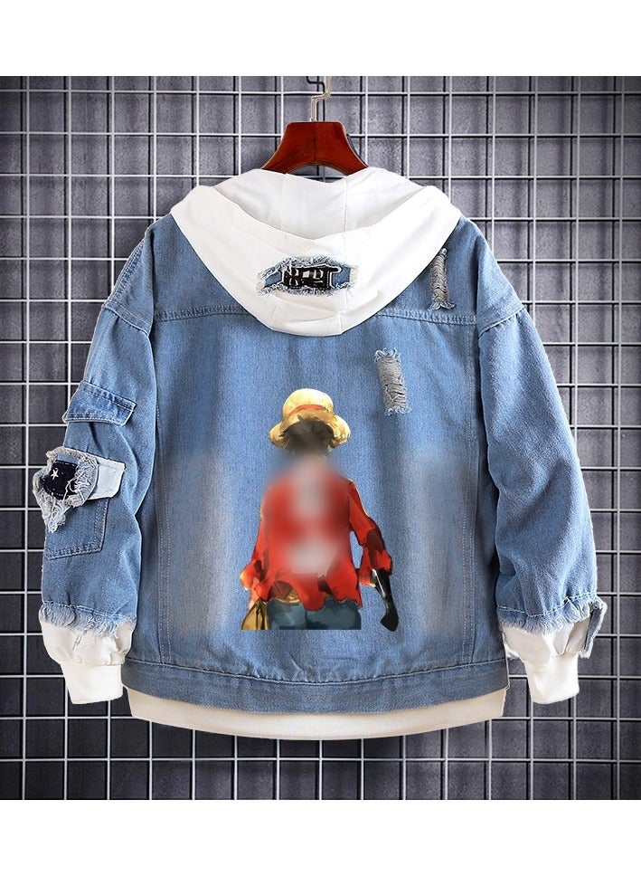 KUYING New One Piece Casual Loose Denim Jacket  - Image 1