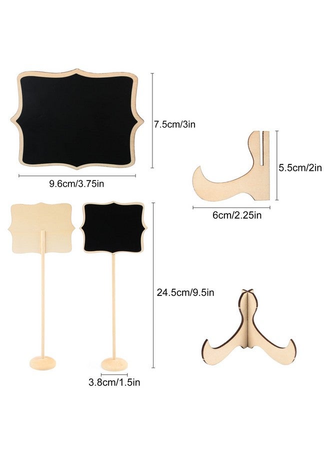 LotFancy Mini Chalkboard Signs 20 Pack With Support Easels And 10 Extra Stickers, Food Labels For Party Buffet Table, Weddings, Table Numbers, Message Board And Event Decorations - Image 2