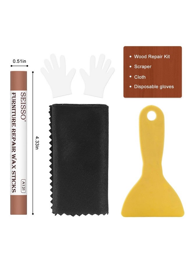 سيسو مجموعة أعواد حشو الخشب من SEISSO، 18 لونًا من أقلام التلوين لإصلاح الأثاث مع مكشطة، مجموعة إصلاح خدوش الأثاث لللمسات الأخيرة والخدوش والجروح والشقوق وثقوب المسامير في الأرضيات والخزائن والطاولات - Image 2