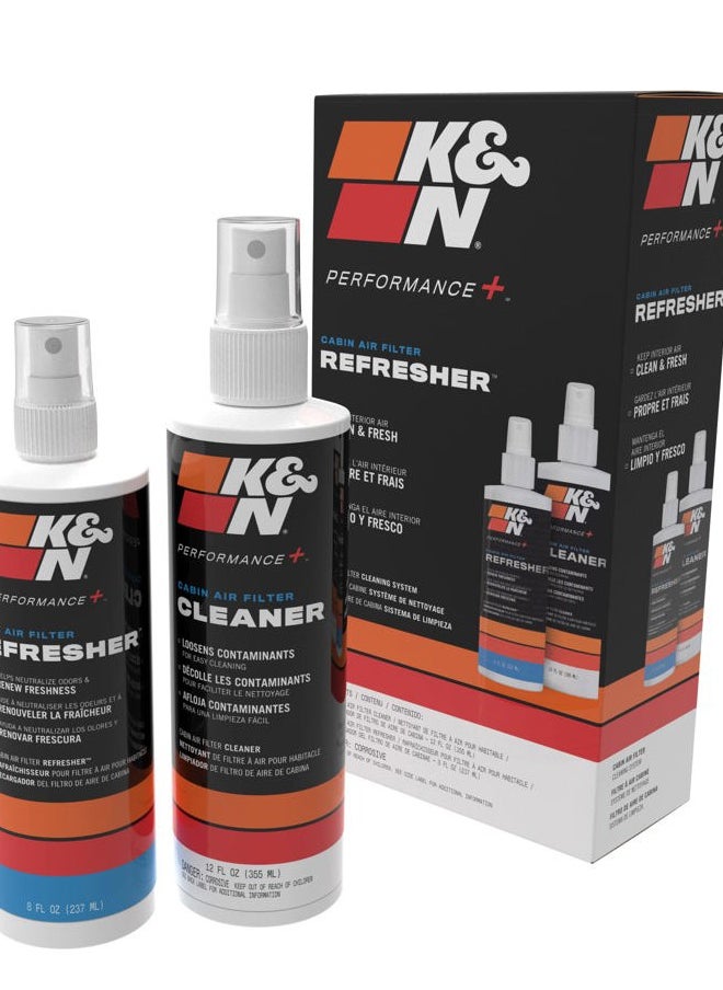 K&N Cabin Filter Cleaning Kit: Spray Bottle Filter Cleaner and Refresher Kit; Restores Cabin Air Filter Performance; Service Kit-99-6000  - Image 1
