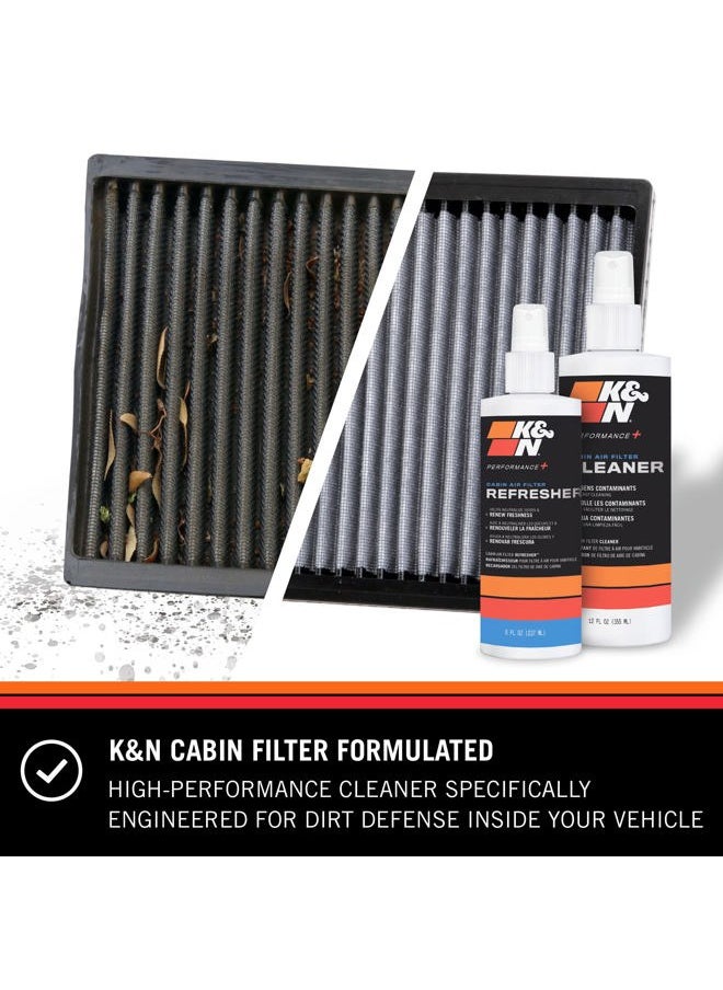 K&N Cabin Filter Cleaning Kit: Spray Bottle Filter Cleaner and Refresher Kit; Restores Cabin Air Filter Performance; Service Kit-99-6000  - Image 2