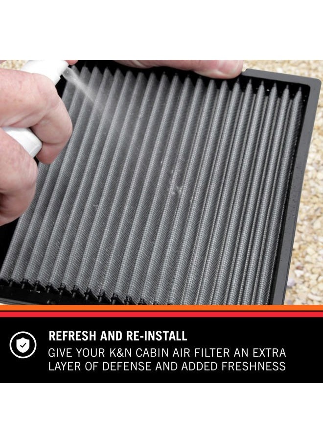 K&N Cabin Filter Cleaning Kit: Spray Bottle Filter Cleaner and Refresher Kit; Restores Cabin Air Filter Performance; Service Kit-99-6000  - Image 5