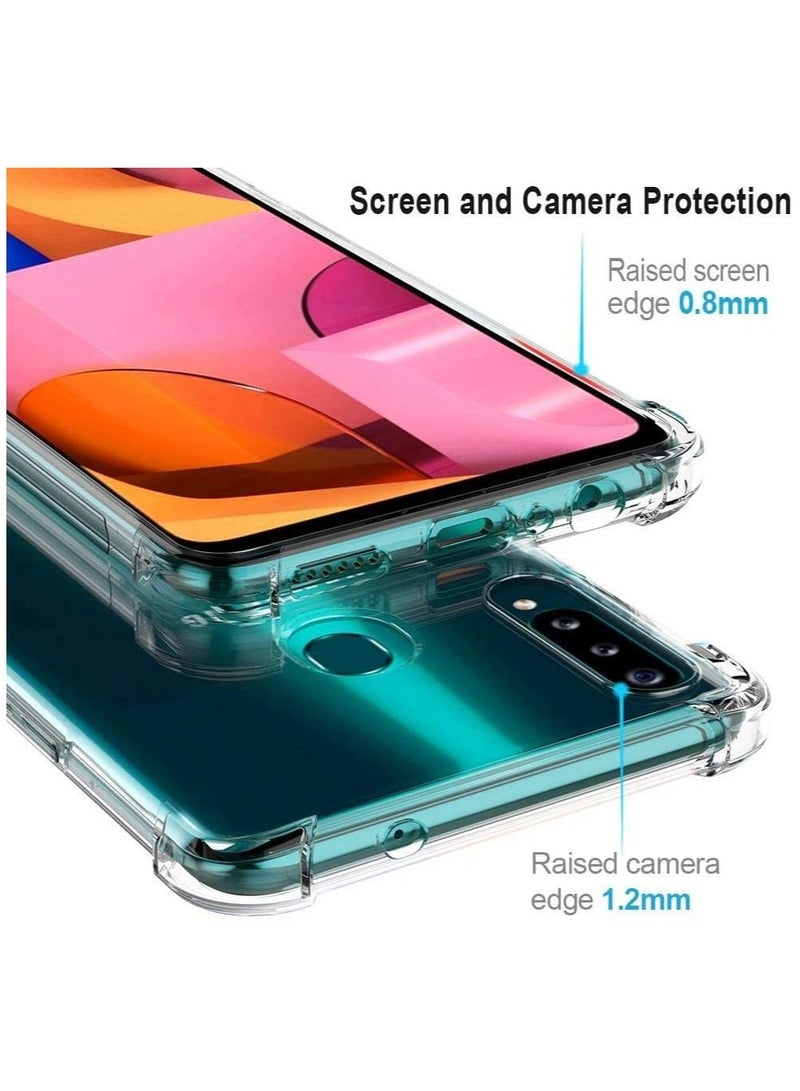 vesus Samsung Galaxy A20S Case Cover Protective Shock Absorption Bumper soft Transparent Case (Clear) - Image 3