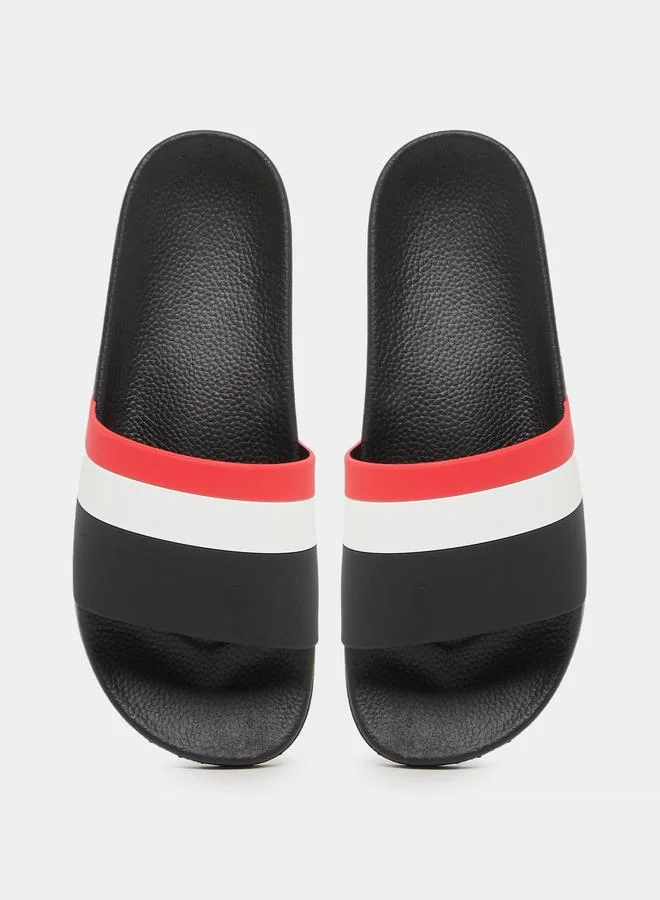 Take Two Take Two Striped Color Block Slipper