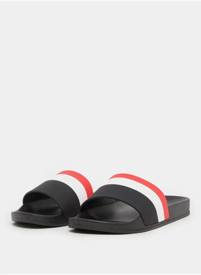 Take Two Take Two Striped Color Block Slipper