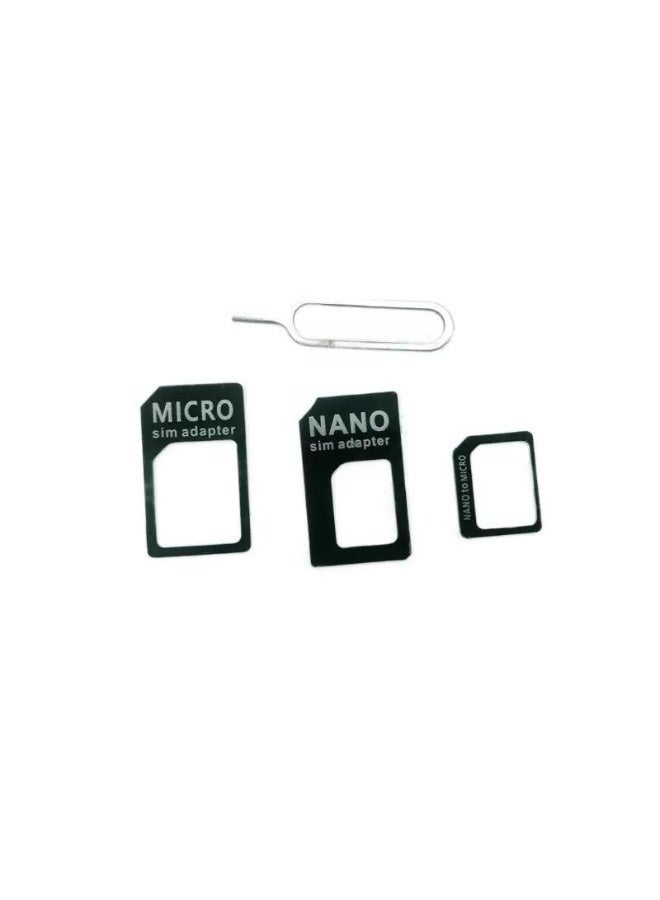 3Pack Sim Card Adapter Nano Micro - Standard 4 in 1 Converter Kit with Steel Tray Eject Pin - Image 3