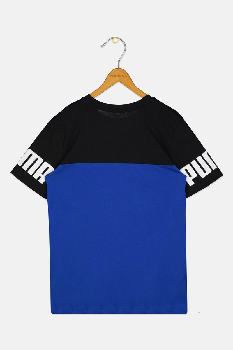 PUMA Kids Boy Sportswear FIt Short Sleeve Training T-Shirt, Blue - Image 2