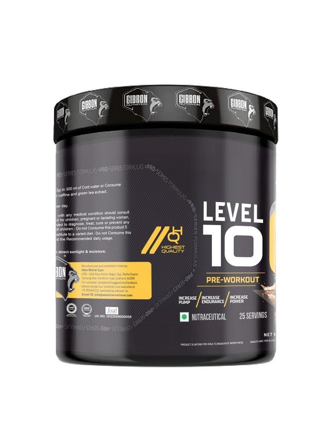 Gibbon Level 10 Pre-Workout Powder With Caffeine, Creatine Monohydrate, Citrulline For Men & Women, 250gm (250gm, Cola) - Image 5