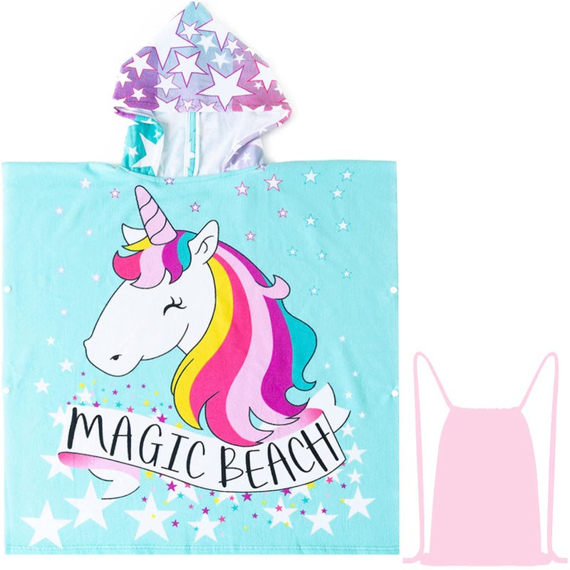 NovForth NovForth Unicorn Bath Towel for Toddler Boys Pool Hooded Towel for Kids Hooded Bath Beach Towel Poncho for BathPoolBeach Swim Cover 