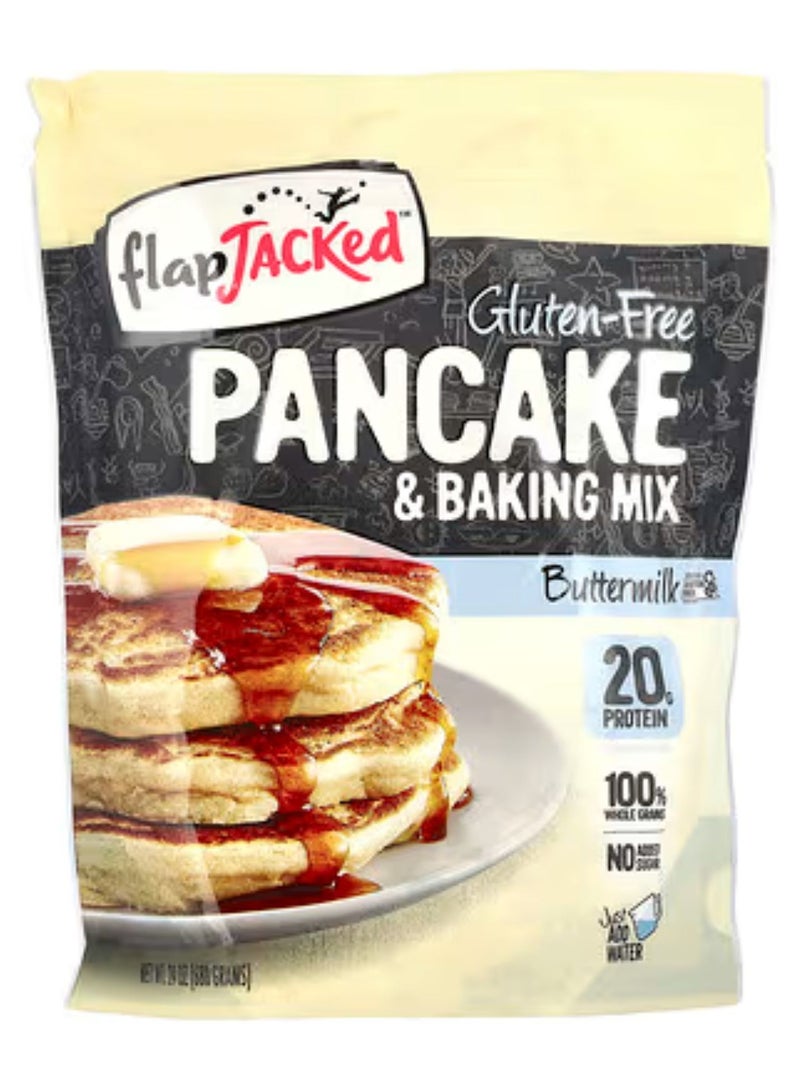 FlapJacked Gluten-Free Pancake and Baking Mix, Buttermilk, 24 oz (680 g) - Image 1
