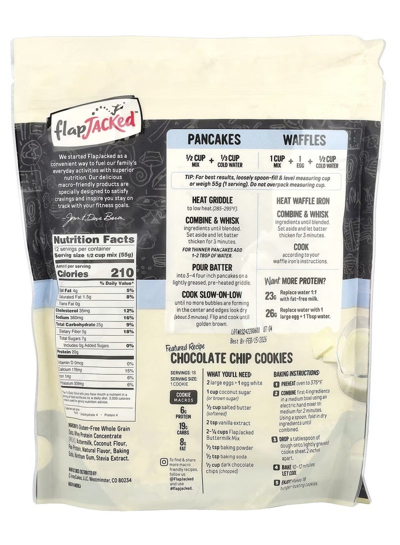 FlapJacked Gluten-Free Pancake and Baking Mix, Buttermilk, 24 oz (680 g) - Image 2