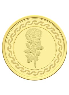 FK Jewellers Gold 22KT Flower Design 5 Grams Coin  - Image 4