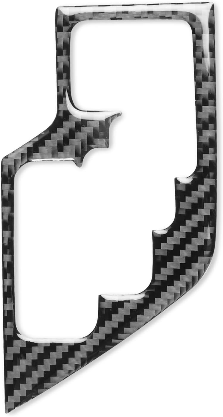 NVCNX Real Premium Carbon Fiber Car Center Console Automatic Transmission Gear Shift Panel Cover Decal Compatible with Toyota RAV4 2013 2014 2015 XLE LE Limited Interior Trim Accessories Black - C - Image 2