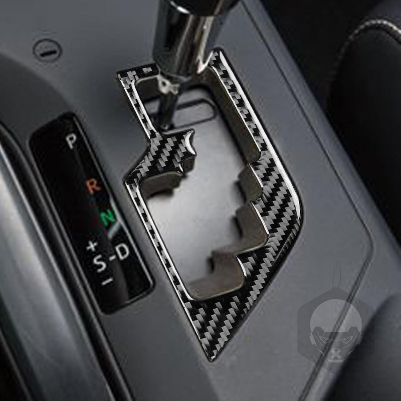 NVCNX Real Premium Carbon Fiber Car Center Console Automatic Transmission Gear Shift Panel Cover Decal Compatible with Toyota RAV4 2013 2014 2015 XLE LE Limited Interior Trim Accessories Black - C - Image 5
