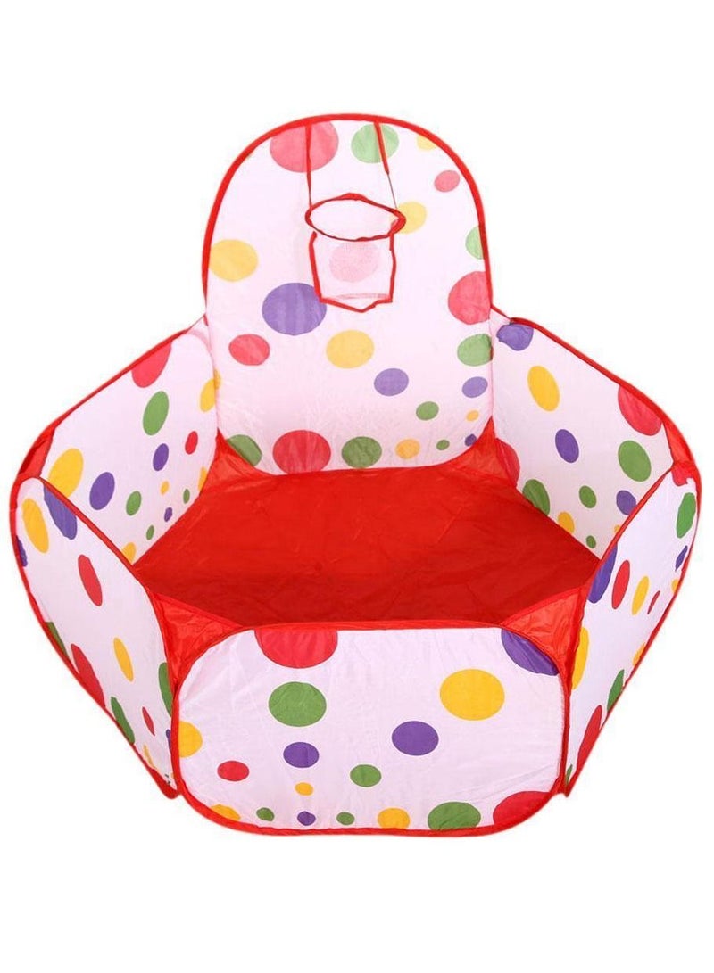 Children Ball Pit, Kids Tent Toddler Ball Foldable Play Tent Playpen Ball Pool with Basketball Hoop for Indoor Outdoor Children Ball Play Pool Tent (ball Not Included)  - Image 1