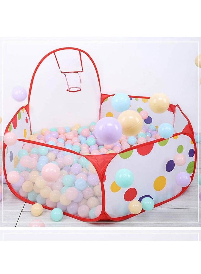 Children Ball Pit, Kids Tent Toddler Ball Foldable Play Tent Playpen Ball Pool with Basketball Hoop for Indoor Outdoor Children Ball Play Pool Tent (ball Not Included)  - Image 3