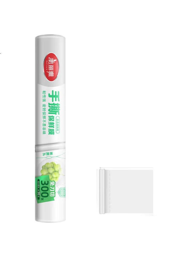 Maryya Meili Ya Dotted Disposable Cling Film, Large Size 90 Meters * 30 Centimeters, Food-Grade, Suitable For Microwave And Refrigerator - Image 1