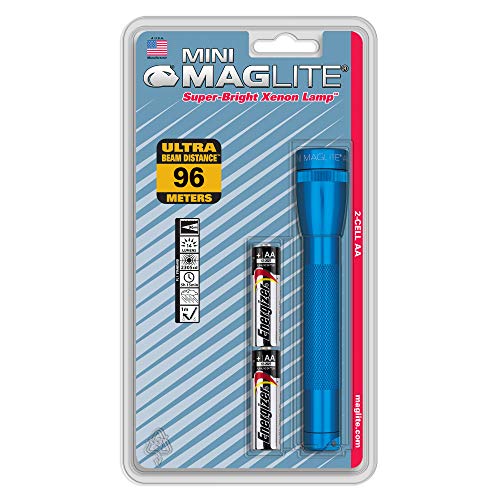Maglite Mini Incandescent 2Cell AA Flashlight Blue
