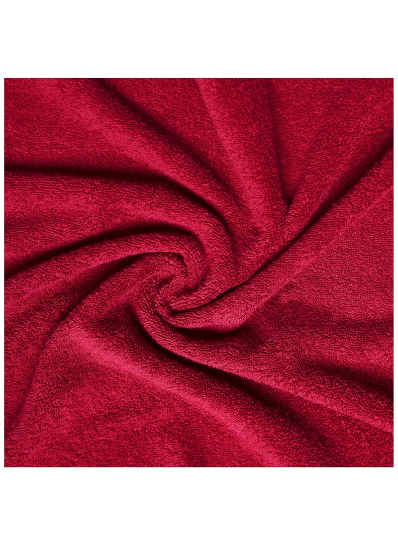 Aten Homeware ATEN Homeware Supreme Egyptian Cotton Bath Sheet Set – 2 Piece Set with 2 Jumbo Size Bath Sheets 90 x 160 cm, Ultra Soft, Highly Absorbent, OEKO-TEX Certified, Made in Egypt - (Cranberry) - 2 PIECES  - Image 5
