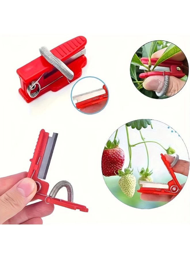 4 Pieces Red Ergonomic Gardening Scissors For Precise Pruning Herbs Bonsai - Image 2