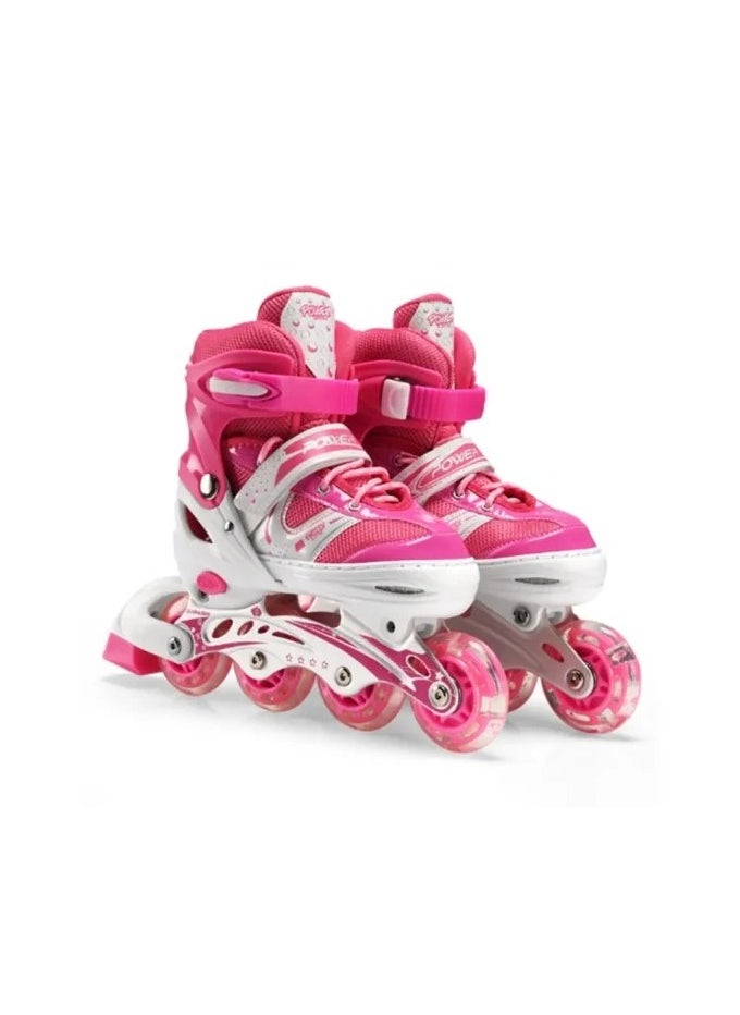 Generic - Patinage Flash LED Adjustable Single Row Shoe, Multi Color, Size S (31-34) - Image 1