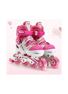 Generic Patinage Flash LED Adjustable Single Row Shoe, Multi Color, Size S (31-34)  - Image 4