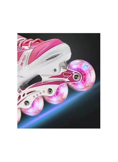 Generic Patinage Flash LED Adjustable Single Row Shoe, Multi Color, Size S (31-34)  - Image 5
