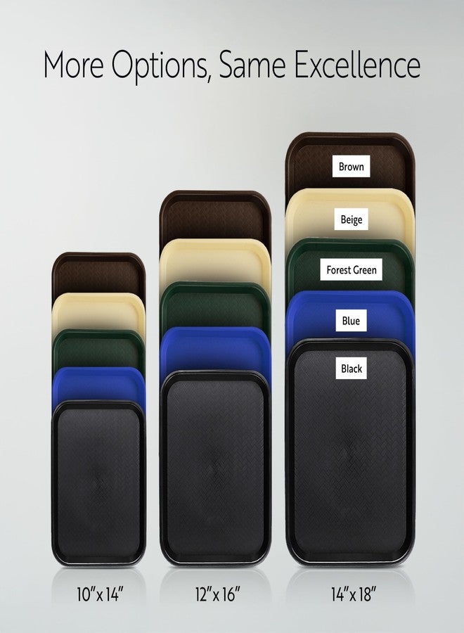 ريستورنت وير صينية طعام سريعة مقاس 10 × 14 بوصة من ريستورانت وير، صينية غداء متينة واحدة للكافيتريا - خفيفة الوزن، مانعة للانزلاق، صينية تقديم بلاستيكية بيج اللون، زوايا مستديرة، للمطاعم أو خدمة العشاء - Image 5