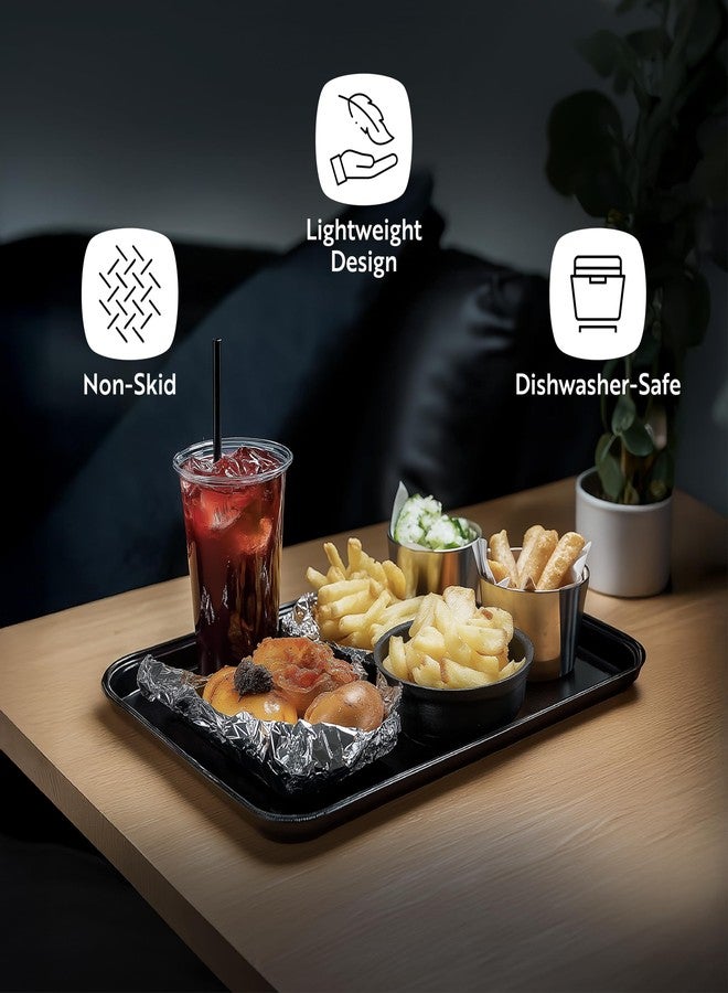 ريستورنت وير صينية طعام سريعة مقاس 10 × 14 بوصة من ريستورانت وير، صينية غداء متينة واحدة للكافيتريا - خفيفة الوزن، مانعة للانزلاق، صينية تقديم بلاستيكية بيج اللون، زوايا مستديرة، للمطاعم أو خدمة العشاء - Image 4