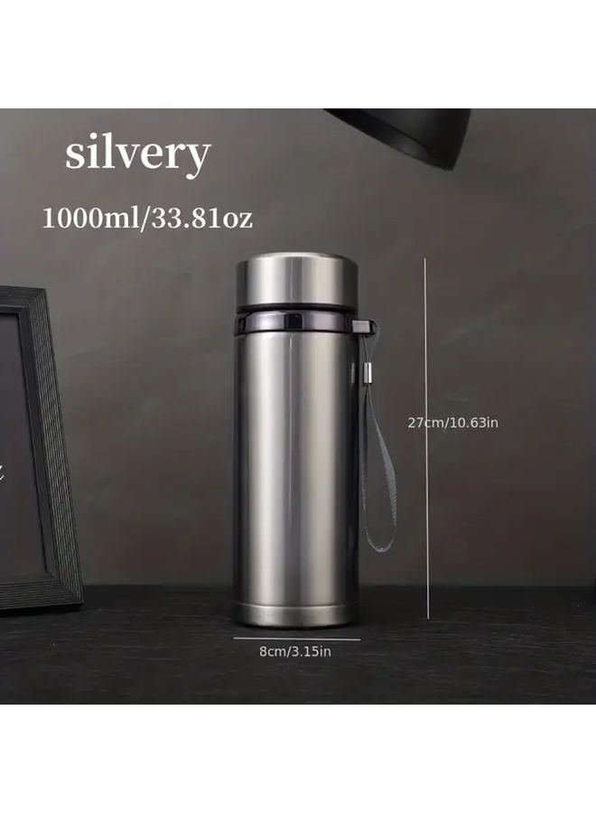 Personalized Gradual Color Change Vacuum Insulated Water Bottle 1000 ml Silvery - Image 5