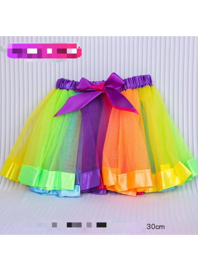 NIBEMINENT Children's Day bestselling girls' dresses, rainbow dresses, tulle dresses, children's dance dresses, half dresses, princess dresses and performance costumes