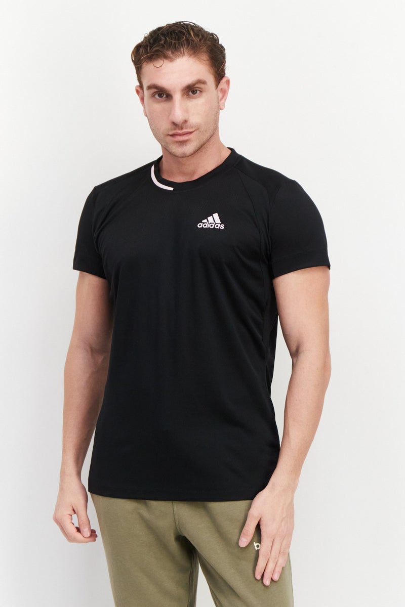 Adidas Men Sportswear Fit Short Sleeves Training T-Shirt, Black - Image 1