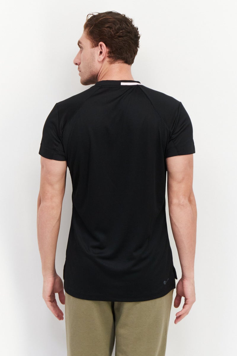 Adidas Men Sportswear Fit Short Sleeves Training T-Shirt, Black - Image 2
