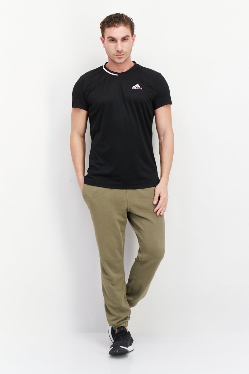 Adidas Men Sportswear Fit Short Sleeves Training T-Shirt, Black - Image 4