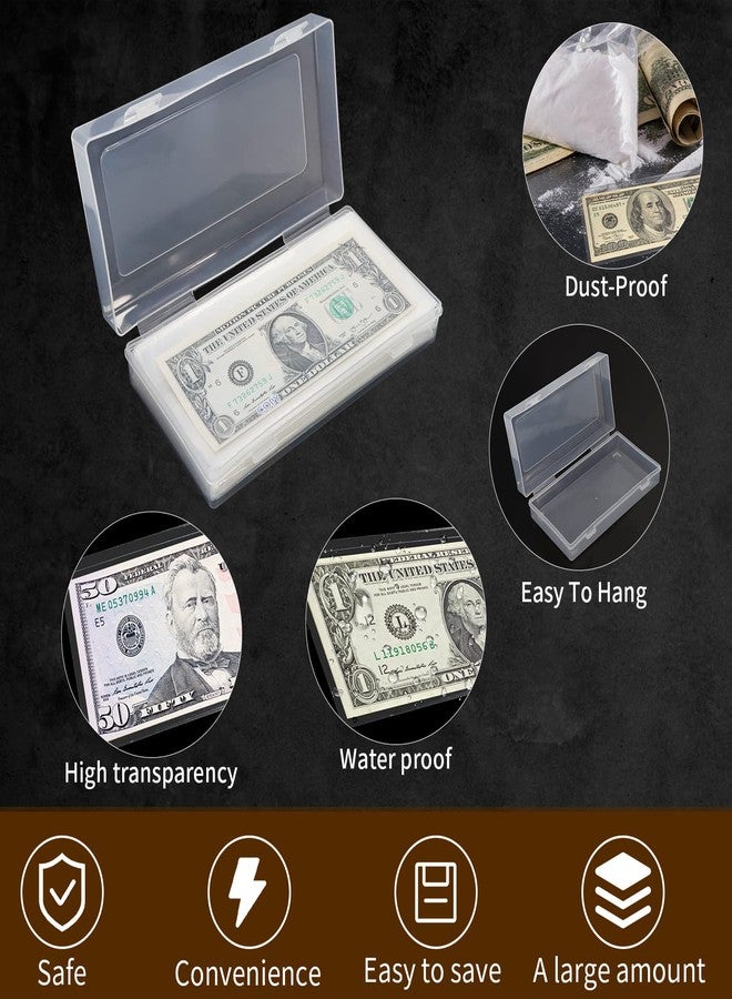 VOCHIC 200 Pieces Currency Sleeves, 6.8 x 3.18 inch Dollar Bill Holder with Storage Case for Collectors, Dollar Coin Holder, Clear Plastic Paper Money Sleeves Organizer for Bills, Banknotes,Stamp Paper - Image 4