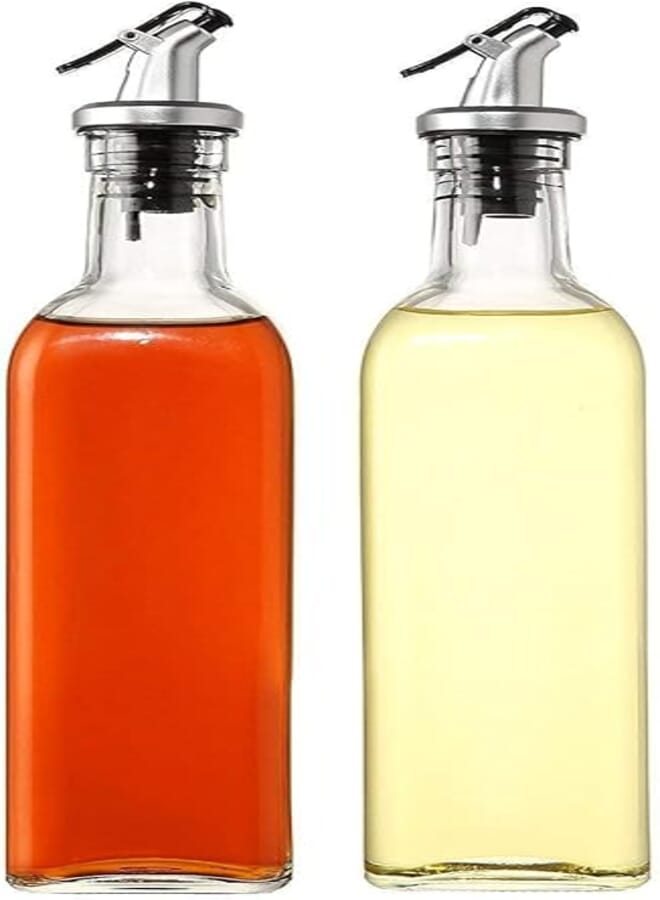 Spaceshoop WOOHUBS Enterprise Oil Dispensel Vinegar Cruet Bottle Air Tight Salad Dressing Cruet Glass Oil Bottle