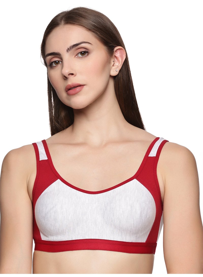 تينز لايفستايل حمالة صدر رياضية غير مبطنة متوسطة التأثير، تدعم طوال اليوم وسهلة الحركة - رياضية - Image 1