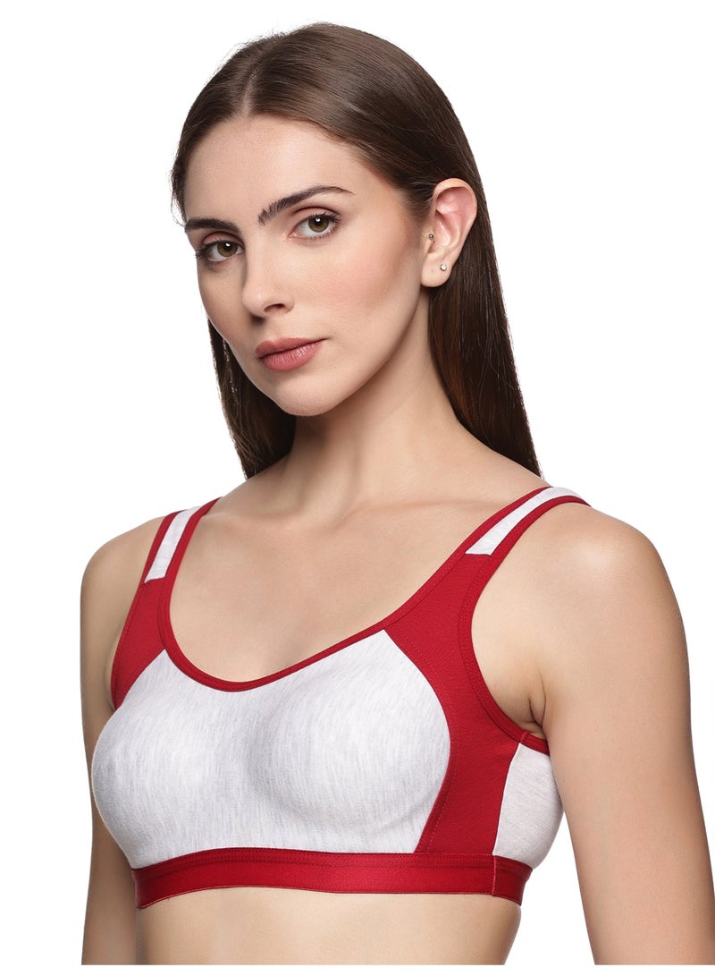 تينز لايفستايل حمالة صدر رياضية غير مبطنة متوسطة التأثير، تدعم طوال اليوم وسهلة الحركة - رياضية - Image 2