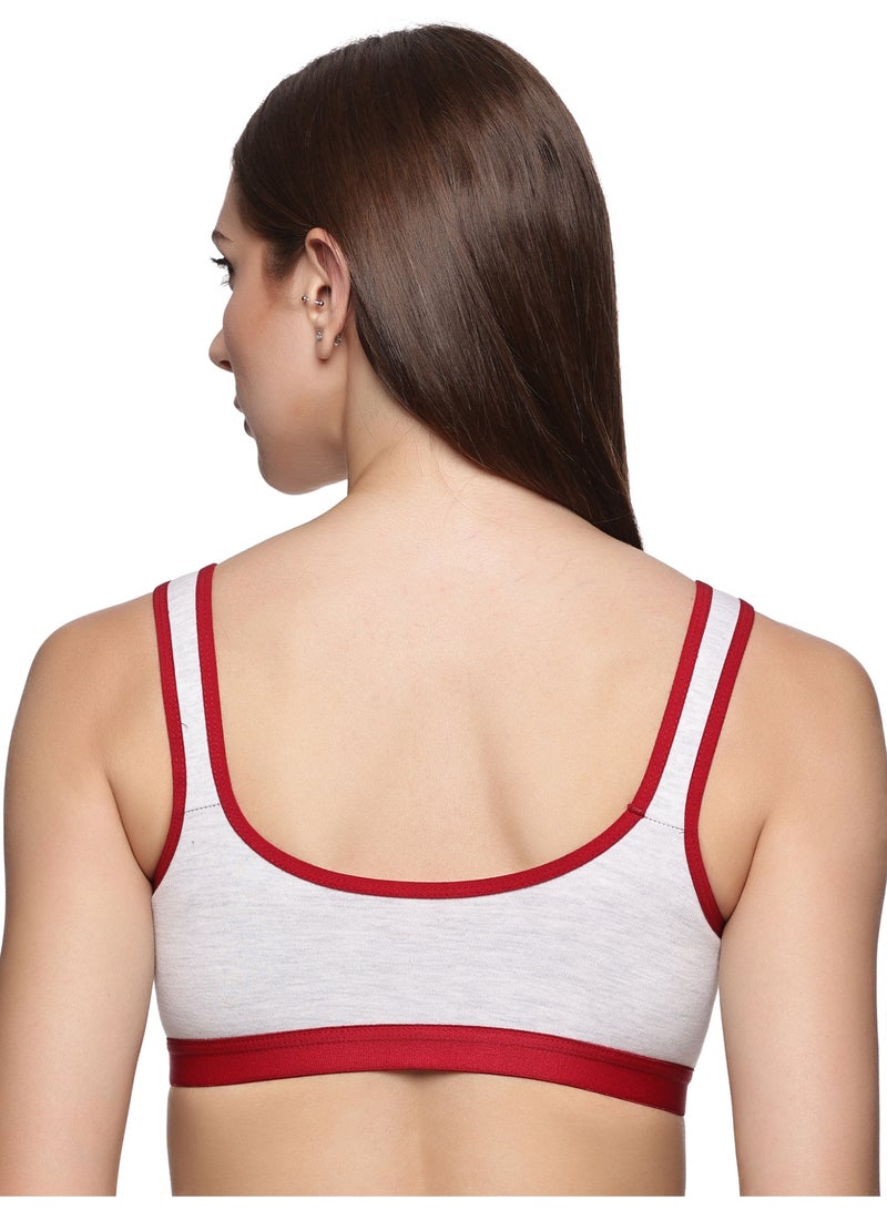 تينز لايفستايل حمالة صدر رياضية غير مبطنة متوسطة التأثير، تدعم طوال اليوم وسهلة الحركة - رياضية - Image 3