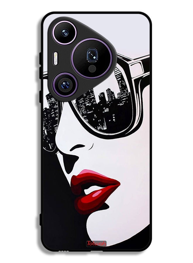 Tolwak Huawei Pura 70 Pro Protective Case Cover Girl Face Abstract Art - Image 1