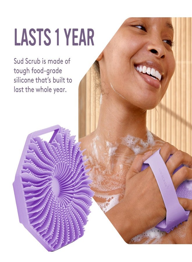 Sud Scrub® Body Scrubber + Face Scrubber Set (Purple) - Image 4