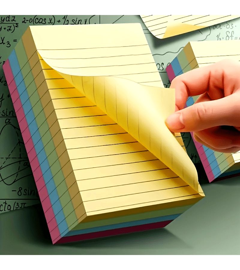 100 ورقة ملاحظات لاصقة ملونة متنوعة لتنظيم المكتب والمدرسة والدراسة واليوميات - Image 1
