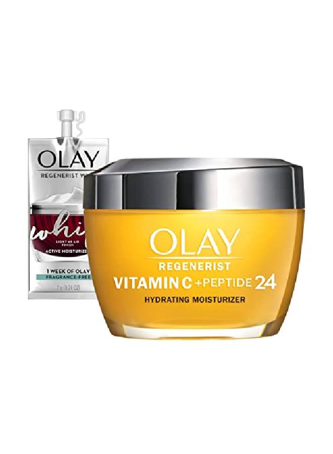 Olay مجموعة هدايا عيد الأم بحجم السفر/التجربة من Regenerist Vitamin C + Peptide 24 Brightening Face Moisture Moisture + Whip Face Moisture - Image 2
