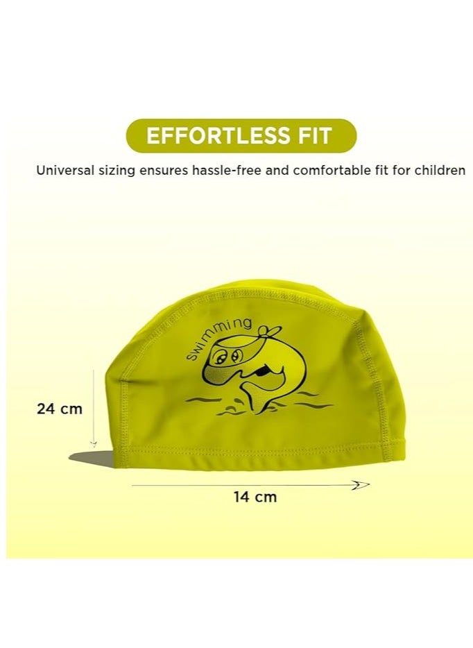 ENDLESS  - Comfortable PU Swimming Cap with Cartoon Design | Elastic Waterproof Swimming Cap for Long and Short Hair with Thicker Edge | Kid's Size | Material : PU - Image 1