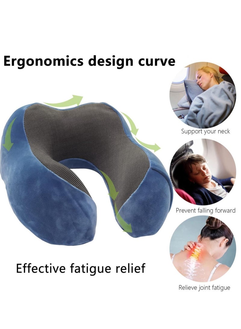 Travel Pillow U-Shape Pillow Memory Foam Travel Pillow Pure Memory Foam Neck Pillow Napping Cervical Pillow Sleeping Head Neck Support Travel Neck Pillow With Comfort Breathable Cover For Sleeping Planes Cars Office - Image 4