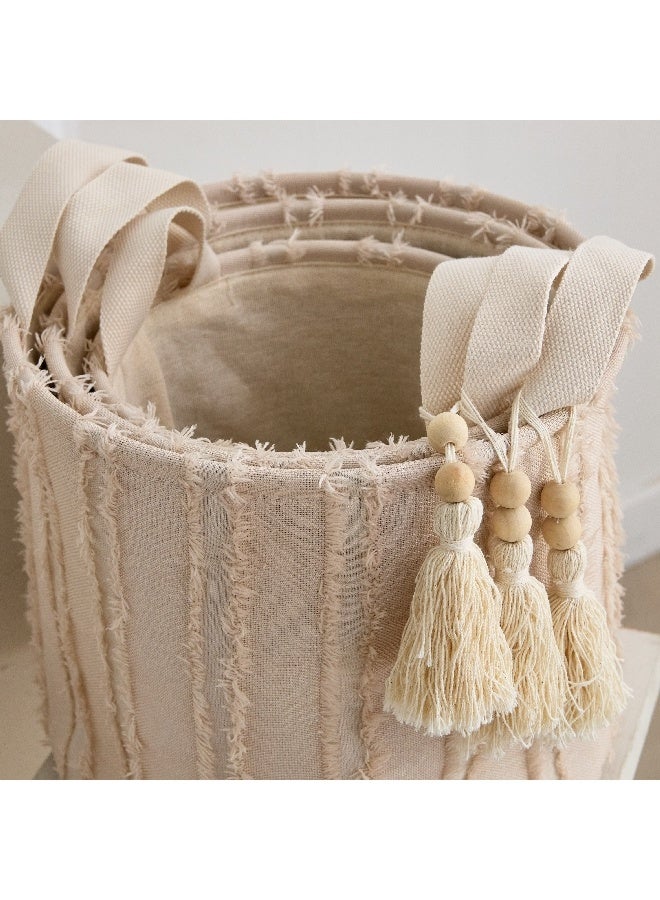 Home Box Sorbus 3-Piece Round Storage Basket with Handle Set 26 x 30 x 30 cm - Image 5