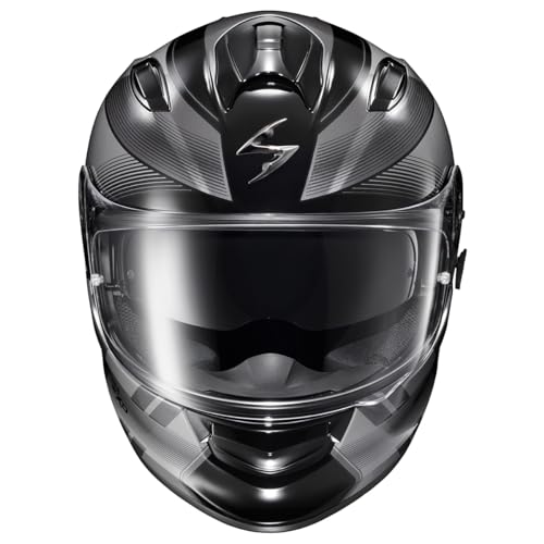 ScorpionEXO Ryzer Full Face Motorcycle Helmet with Pinlock Ready Shield with Integrated Speaker Pockets DOT ECE Approved Edge (Dark Grey - X-Large) - Image 4