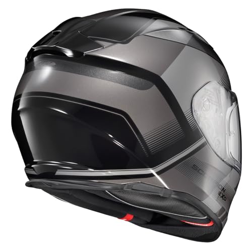 ScorpionEXO Ryzer Full Face Motorcycle Helmet with Pinlock Ready Shield with Integrated Speaker Pockets DOT ECE Approved Edge (Dark Grey - X-Large) - Image 5